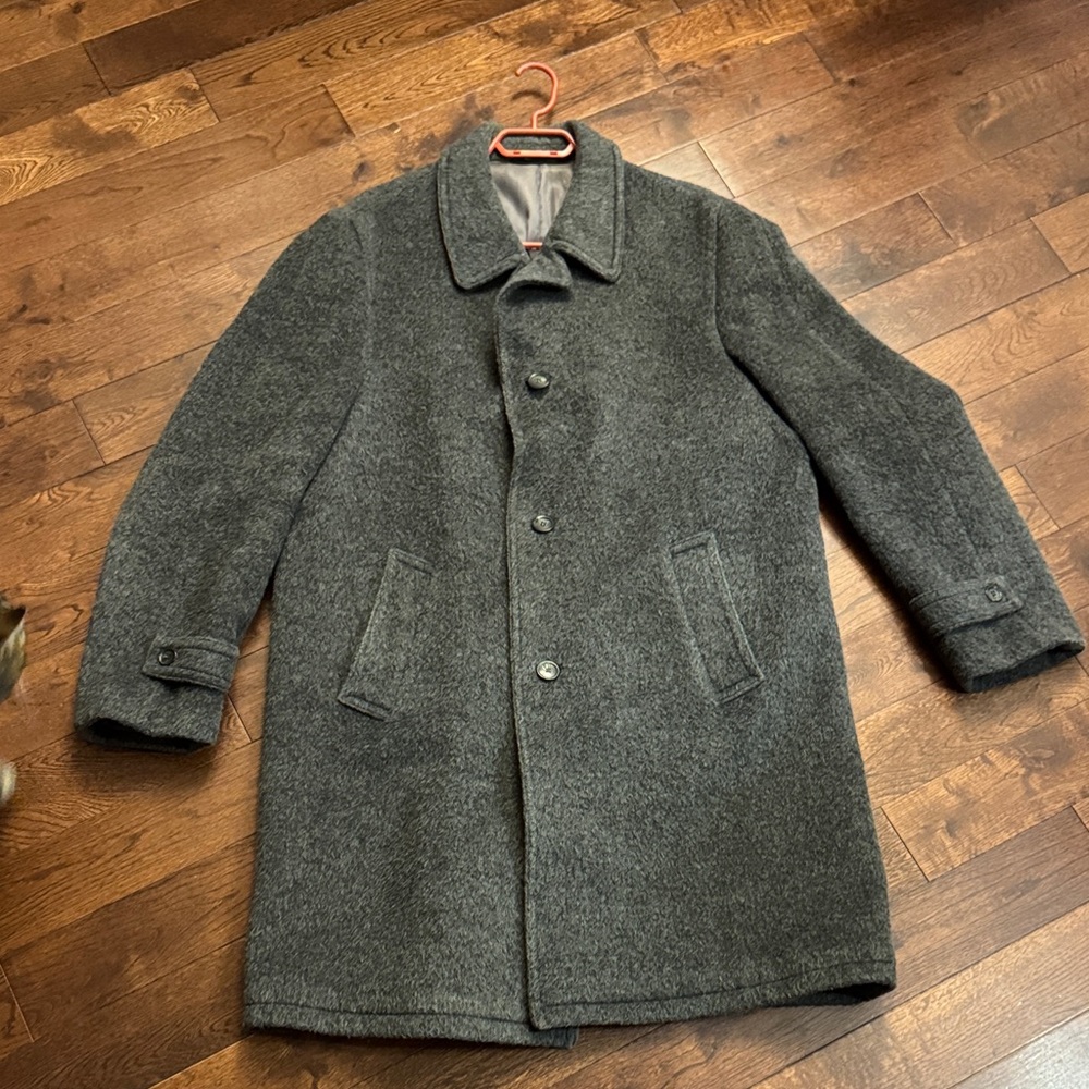 Men's Gray Wool Coat